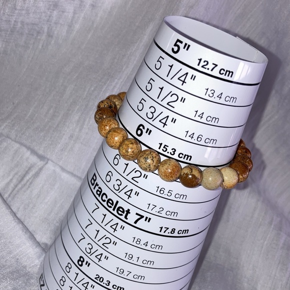 NWOT Bracelet Stretch Women’s Tan Stones - Picture 2 of 7